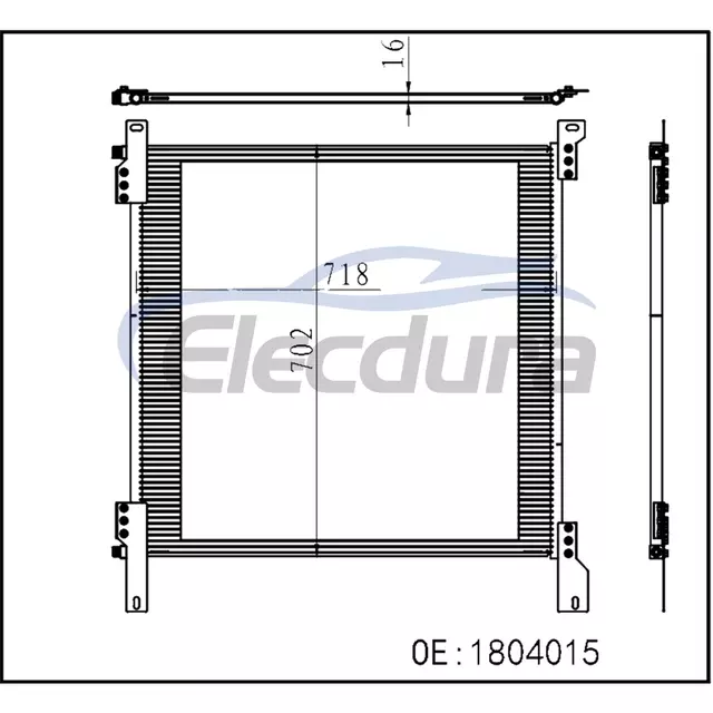 1803809 Peterbilt 357 1995-2007 Condenseur de climatisation
