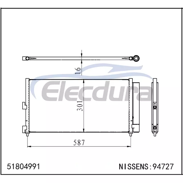 51804991 Fiat Punto 2007-2009 Конденсатор кондиционера