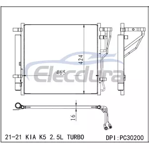 97606-L3300 Kia K5 Turbo 2021+ 2.5LA/C Конденсатор