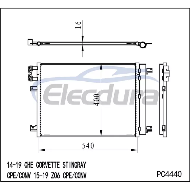 20979403 Chevrolet Corvette Stingray 2014-2019 Συμπυκνωτής A/C