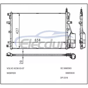 30665563 Volvo Xc90 2003-2007 Конденсатор кондиціонера