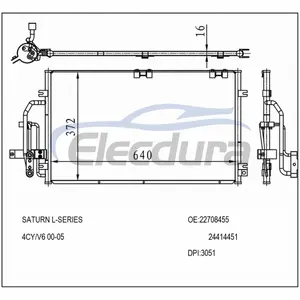 22708455 Saturn L-Series 2000-2005 V6 Συμπυκνωτής A/C