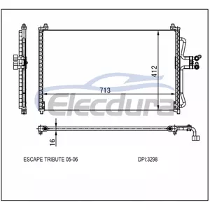 Condensatore aria condizionata 7L8Z19712AA Mazda Escape Tribute 2005-2006
