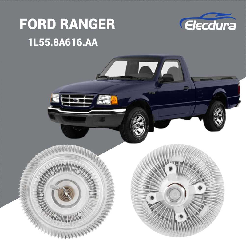 Vue d'usine en gros de l'embrayage de ventilateur m&eacute;canique 1L55.8A616.AA pour Ford Ranger 2.8 Power Stroke.