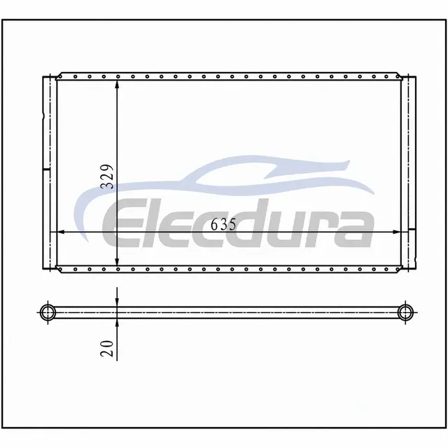 Universale Condensatore A/C 635 &times; 329 &times; 20 mm