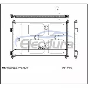 Condensatore aria condizionata GD7A61480B Mazda 626 1998-2002 V4