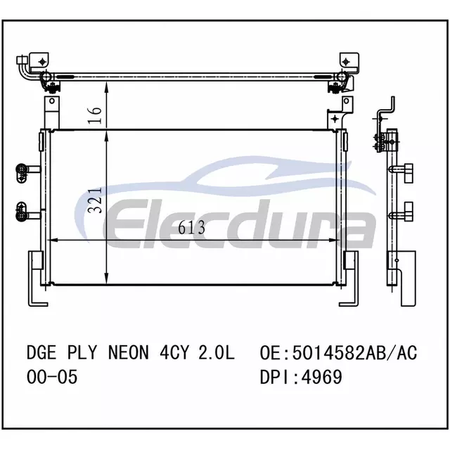 5014582AB Dodge Ply Neon 2000-2005 2.0LA/C Skraplacz