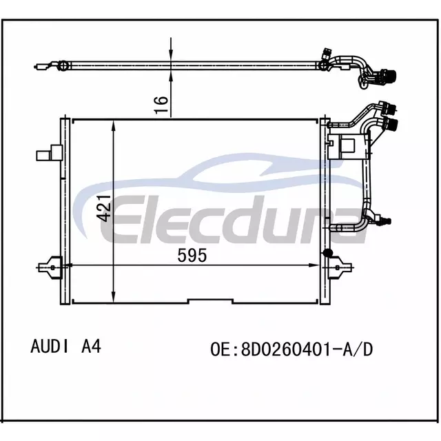 8D0260401-A/D Audi A4 1996-1997 Kondensor AC