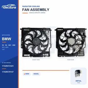 مجموعة مروحة تبريد الردياتير لـ BMW G01 / G02 600 وات 17428472321 توريد بالجملة