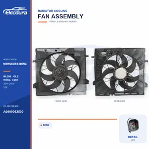 Conjunto del ventilador de refrigeraci&oacute;n del radiador para Mercedes-Benz W166 / C292 600W A0999062500 Suministro a granel