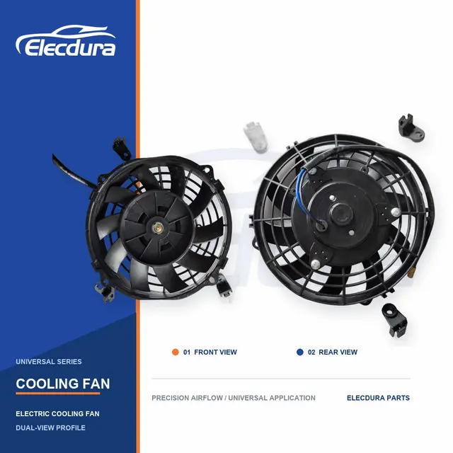 Universel Ventilateur de refroidissement de radiateur Lame incurv&eacute;e de 7 pouces 120W en gros