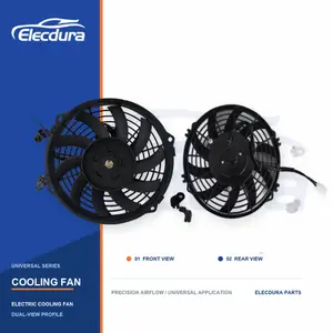ユニバーサルラジエーター冷却ファン 9 インチ湾曲ブレード 120W 卸売