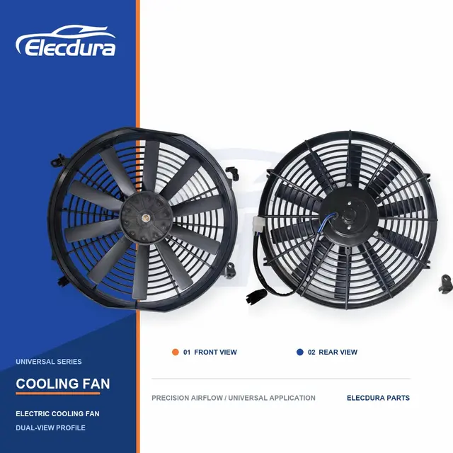 Universel Ventilateur de refroidissement de radiateur Lame droite de 14 pouces 220W Vente en gros