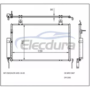 MR513467 Конденсатор кондиционера Mitsubishi Endeavour AWD 2004-2008
