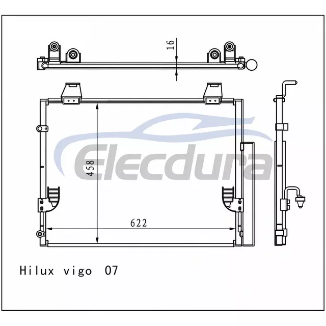88460-0K080 Toyota Hilux Vii Pick-Up 2006-2008 Airco condensoreenheid