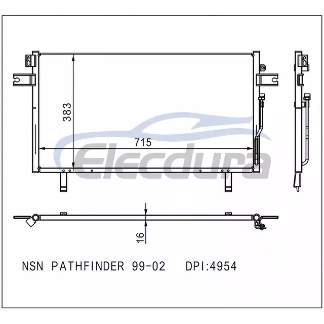 921102W110 Infiniti QX4 1998-2000 3,5LA/C Skraplacz