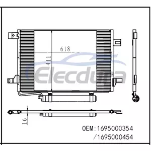 1695000354 Mercedes-Benz B200 2006+ Condensator A/C