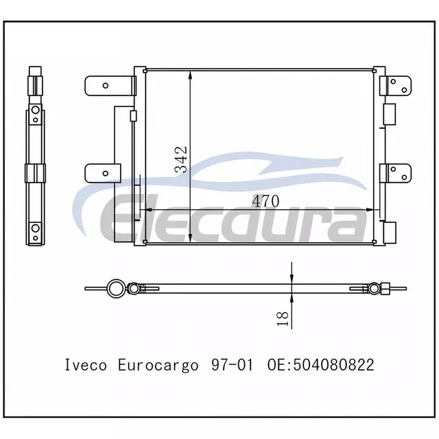 504080822 Iveco Eurocargo 1997-2001 Klimaanlagenkondensator