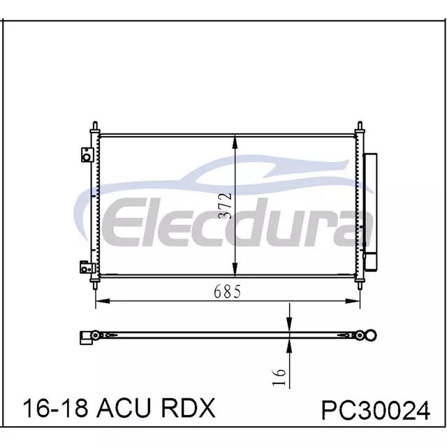 80110TX4A11 Honda Acu Rdx 2016-2018 Συμπυκνωτής A/C
