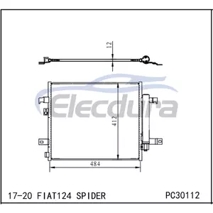 68332589AA Fiat Fiat124 Spider 2017-2020 A/C kondensator