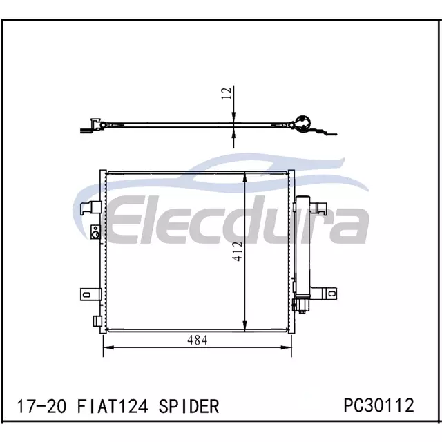 68332589AA Fiat Fiat124 Spider 2017-2020 kl&iacute;makondenz&aacute;tor