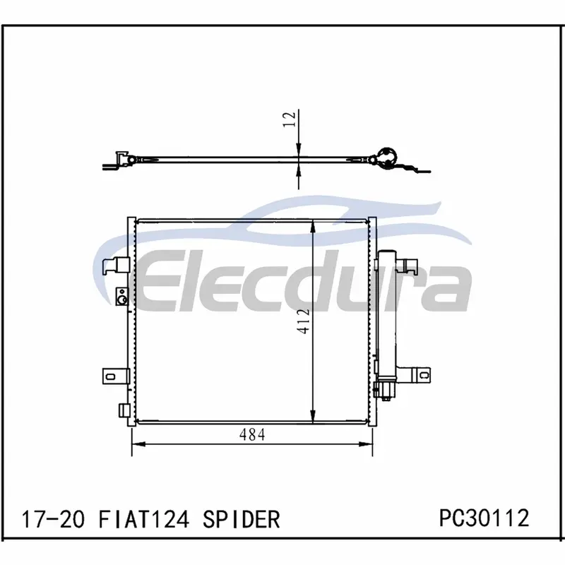 68332589AA Fiat Fiat124 Spider 2017-2020 A/C-kondensator