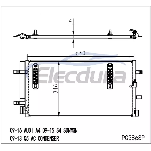 Kondensor AC 8K0260403AB Audi A4 2008-2016