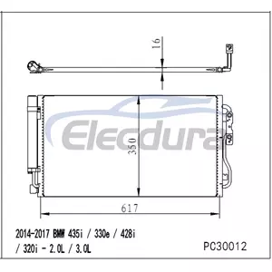 64506804721 BMW 1 Seri F-platform 2012+ Kondensor A/C