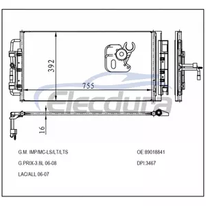 89018841 GM Imp 2006-2008 3.8LA/C Ansamblu condensator