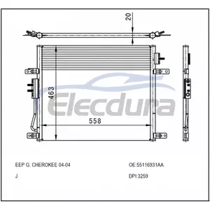 55116931AA Skraplacz klimatyzacji Jeep Grand Cherokee 2004