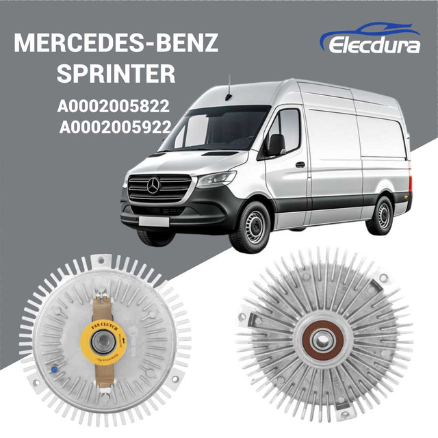 冷却ファン クラッチ アセンブリは、2002 年から 2024 年までの Mercedes-Benz Sprinter 311 313 411 413 および 416 モデルと互換性があります。