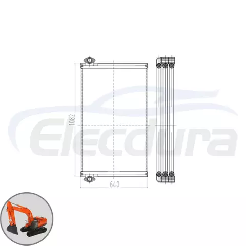 YA00004881 Hitachi ZAX870-3 pendingin oli hidrolik pengganti purnajual grosir untuk distributor suku cadang ekskavator