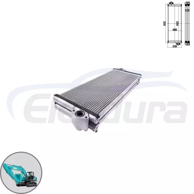 เครื่องทำความเย็นน้ำมันไฮดรอลิกเสริม YN05P00058S002 สำหรับรถขุด Kobelco SK200-8 สต็อกจำนวนมากสำหรับผู้จัดจำหน่ายทั่วโลก