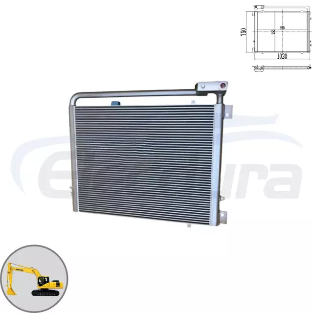 Z&aacute;kladn&iacute; pohled na chladič hydraulick&eacute;ho oleje Komatsu PC220-7 206-03-71120 pro velkoobchodn&iacute; dodavatele a distributory hromadn&yacute;ch objedn&aacute;vek.