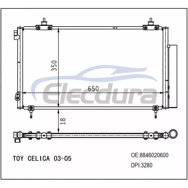 8846020560 Toyota Celica 2000-2002 Klima Kondansat&ouml;r&uuml;