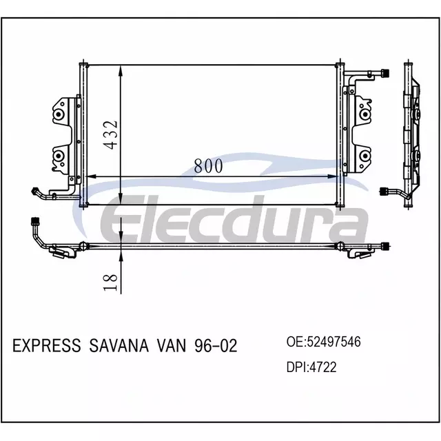 52497546 Chevrolet Express Savana Van 1996-2002 Конденсатор кондиціонера