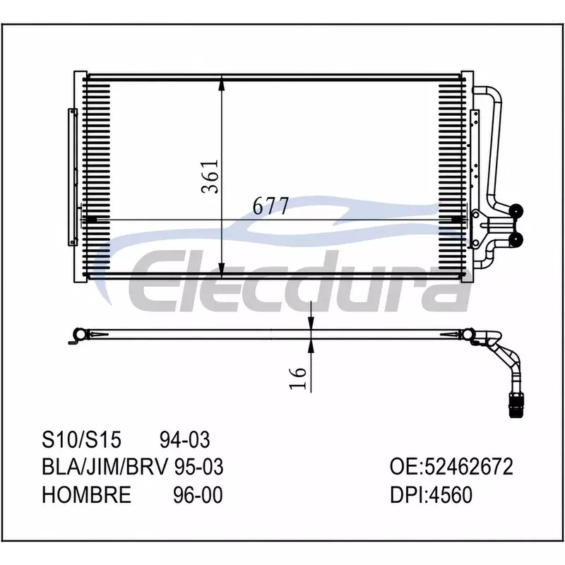 52462672 GM S10 1994-2003 Condensator A/C