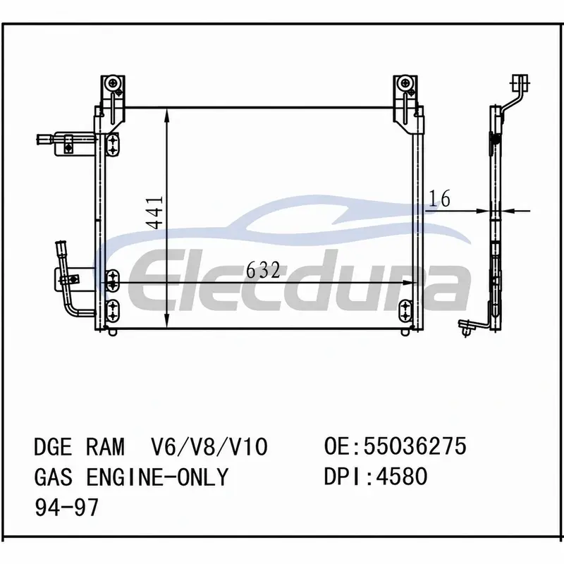 55036275 Dodge Ram 1994-1997 Συμπυκνωτής A/C