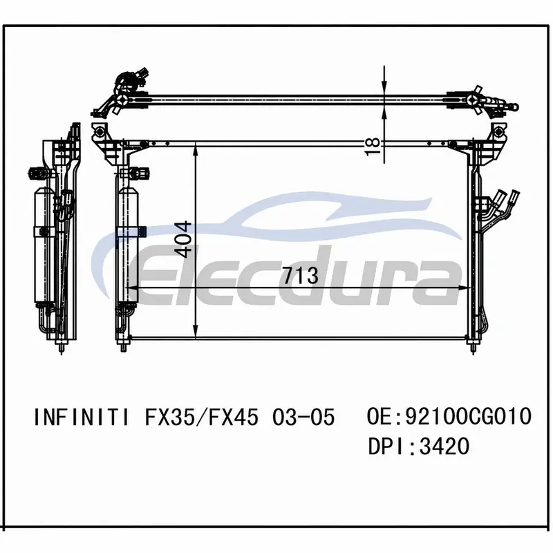 92100CG010 Infiniti Fx35 2003-2008 Kondenz&aacute;tor A/C
