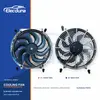 Universel Ventilateur de refroidissement de radiateur lame incurv&eacute;e chrom&eacute;e de 14 pouces, 220W, vente en gros