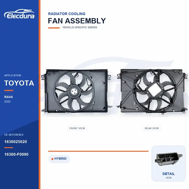 Вентилятор радіатора в зборі для Toyota Wildlander / RAV4 1636025020 Оптова поставка