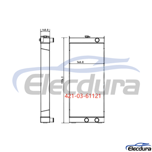 421-03-61121 KOMATSU WA470-8 Radiateur
