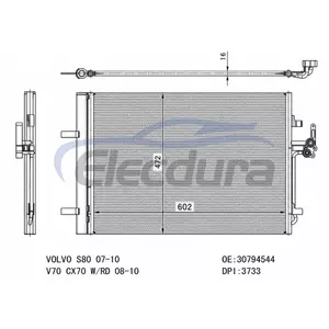 30794544 Volvo S80 2007–2010 Klimaanlagenkondensator