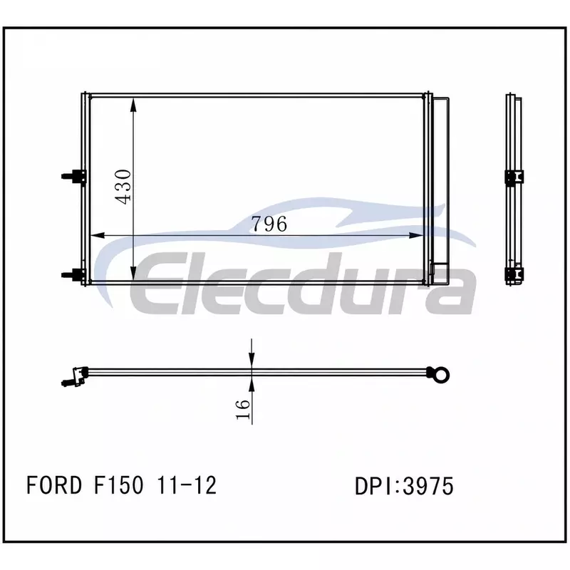 BL3Z19712A フォード F150 電動パワーステアリング 2011-2012 電動 A/C コンデンサー