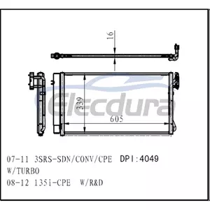 6450.9.169.789 Kondensor AC BMW Seri 1 2007-2016