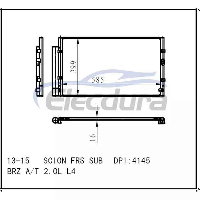 CV6Z19712H Ford Escape 2013-2014 Skraplacz klimatyzacji
