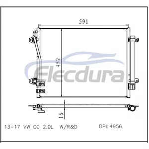 3C0820411E Volkswagen Cc 2013-2017 2.0LA/C condensor