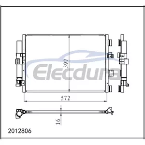 2012806 Ford C-Max II 2015-2019 Klima Kondansat&ouml;r&uuml; 16mm &Ccedil;ekirdek