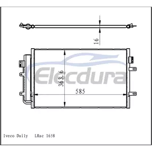5801255825 Iveco Daily 2011-pr&eacute;sent Condenseur de climatisation