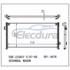 73210AC050 Subaru Legacy Sedan 1997-1999 Condensator A/C